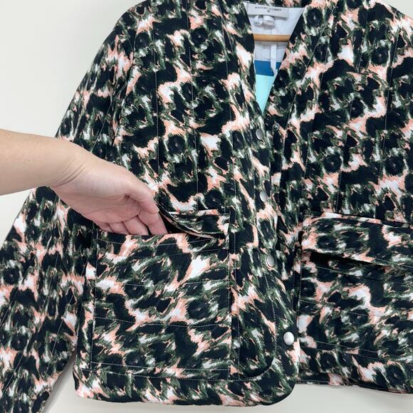 RACHEL COMEY x TARGET‎ Animal Print Cropped Quilted Jacket Black NWT Women's XS - Picture 6 of 11